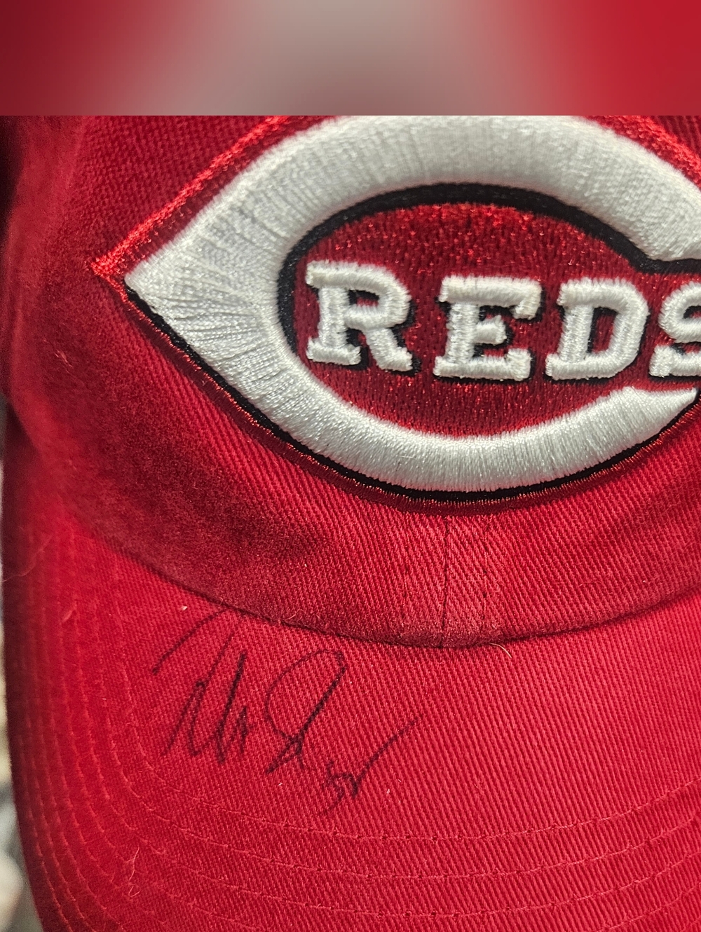 Autographed CINCINNATI REDS, AUTOGRAPHED CAP, ROBERT STEPHENSON Autographed Cap